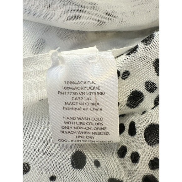 Target Black & White Ombre Polka Dot Lightweight Rectangular Scarf 73” X 27” - Picture 4 of 6